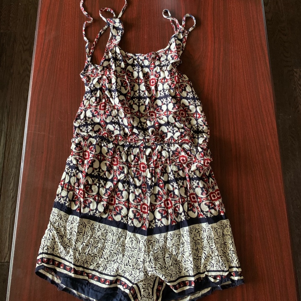 Tied back romper